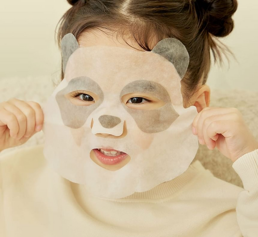 Kids Panda Face Mask, set of 5