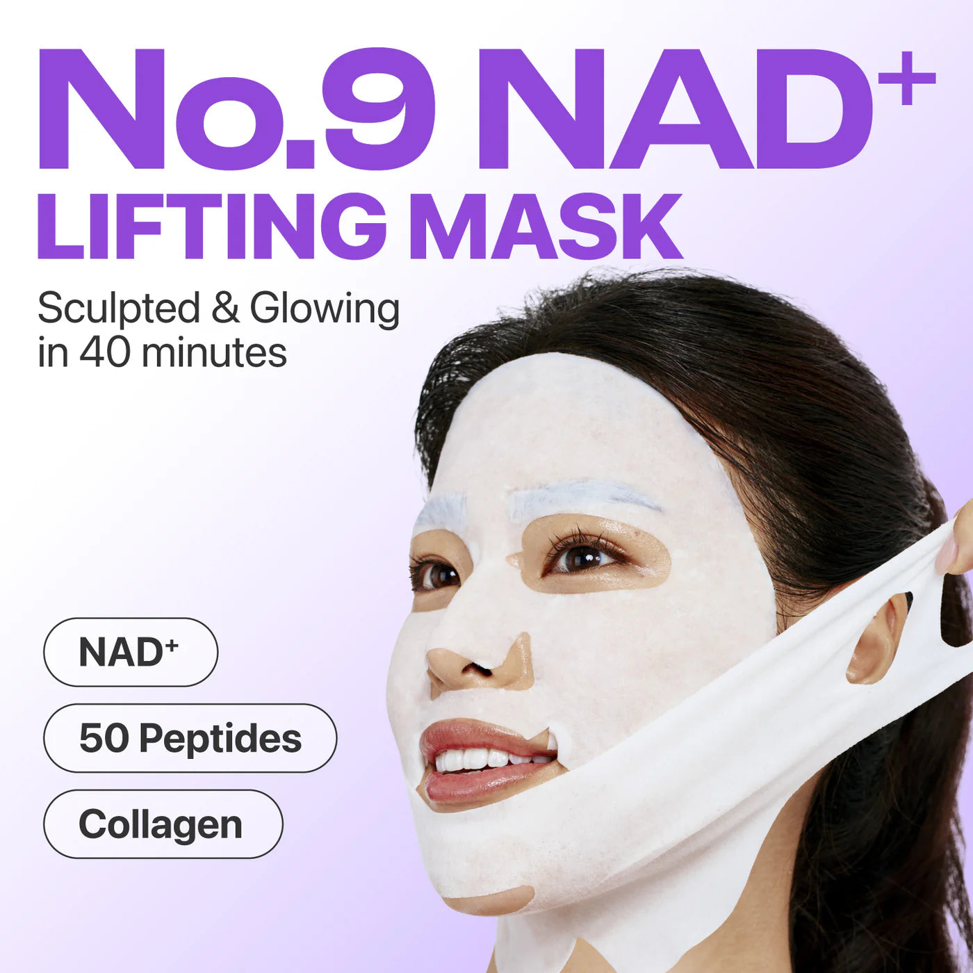 NAD+ BIO Lifting-sil Full Face Mask, single