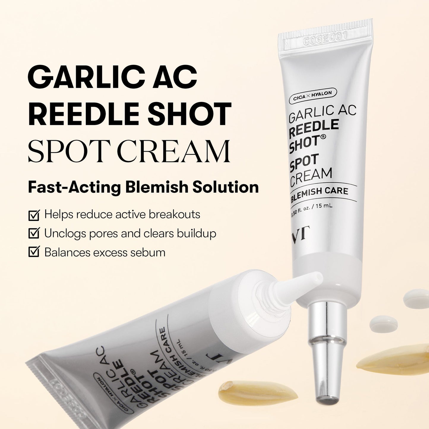 Garlic AC Reedle Shot Spot Cream, 15ml