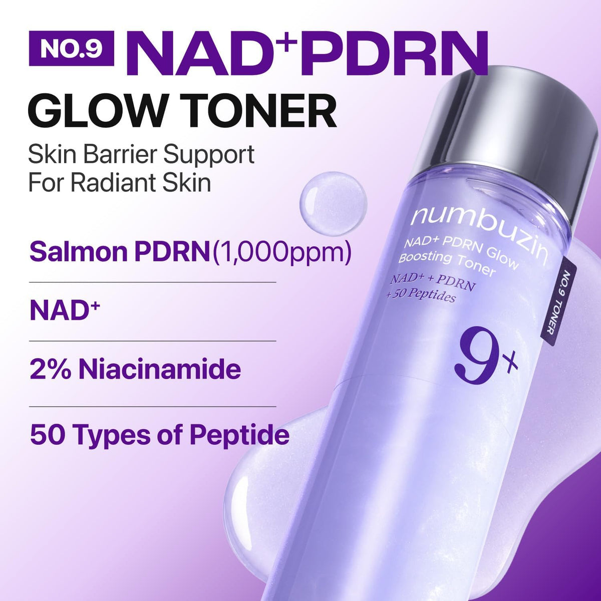 No.9 NAD+ PDRN Glow Boosting Toner