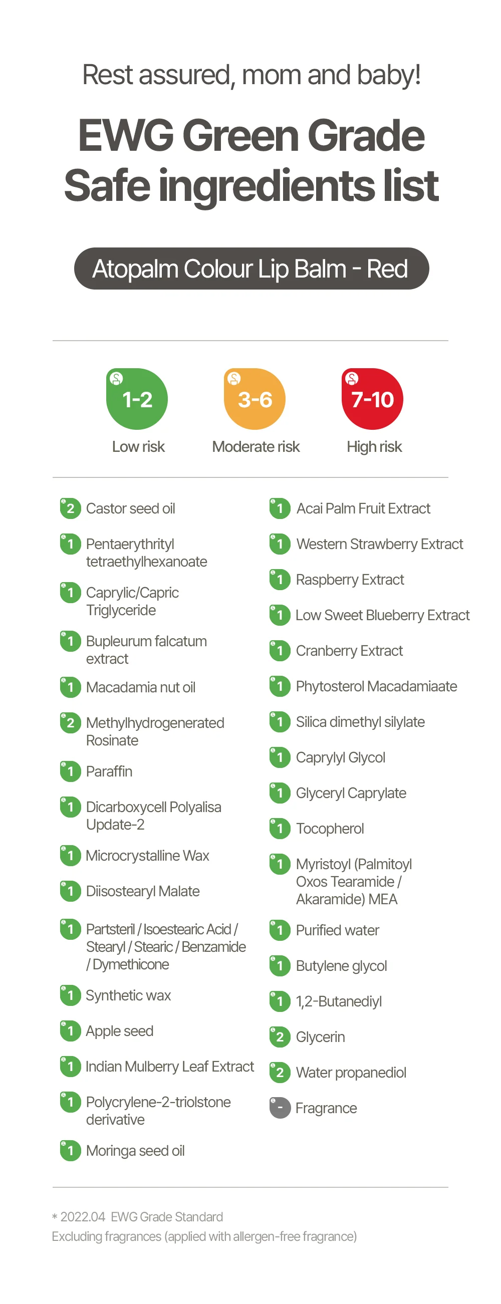 Kids Colour Lip Balm in Red