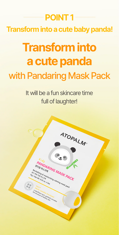 Kids Panda Face Mask, set of 5