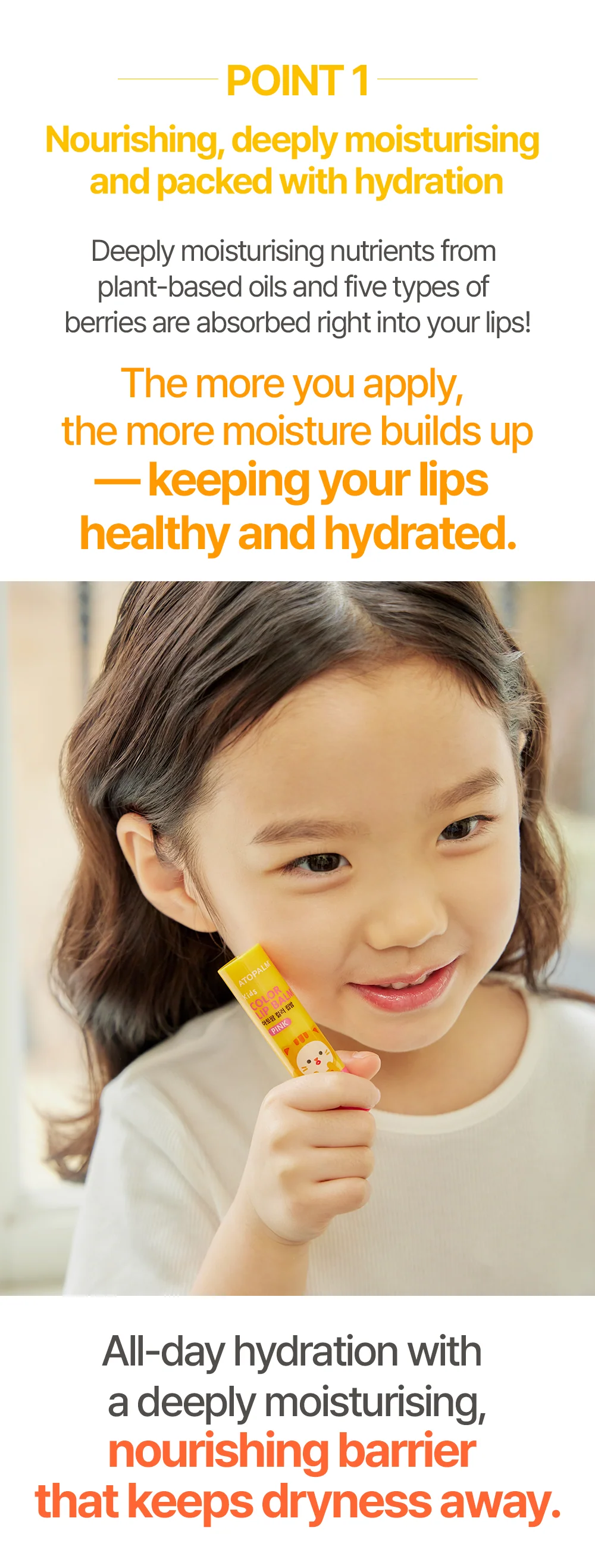 Kids Colour Lip Balm in Red