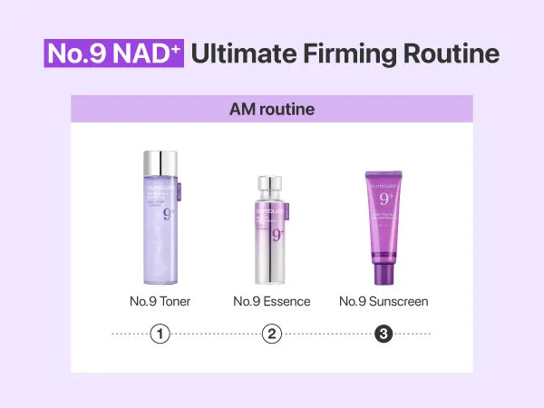 No.9 NAD Peptides Dewy Sun Essence, SPF 50+ PA++++