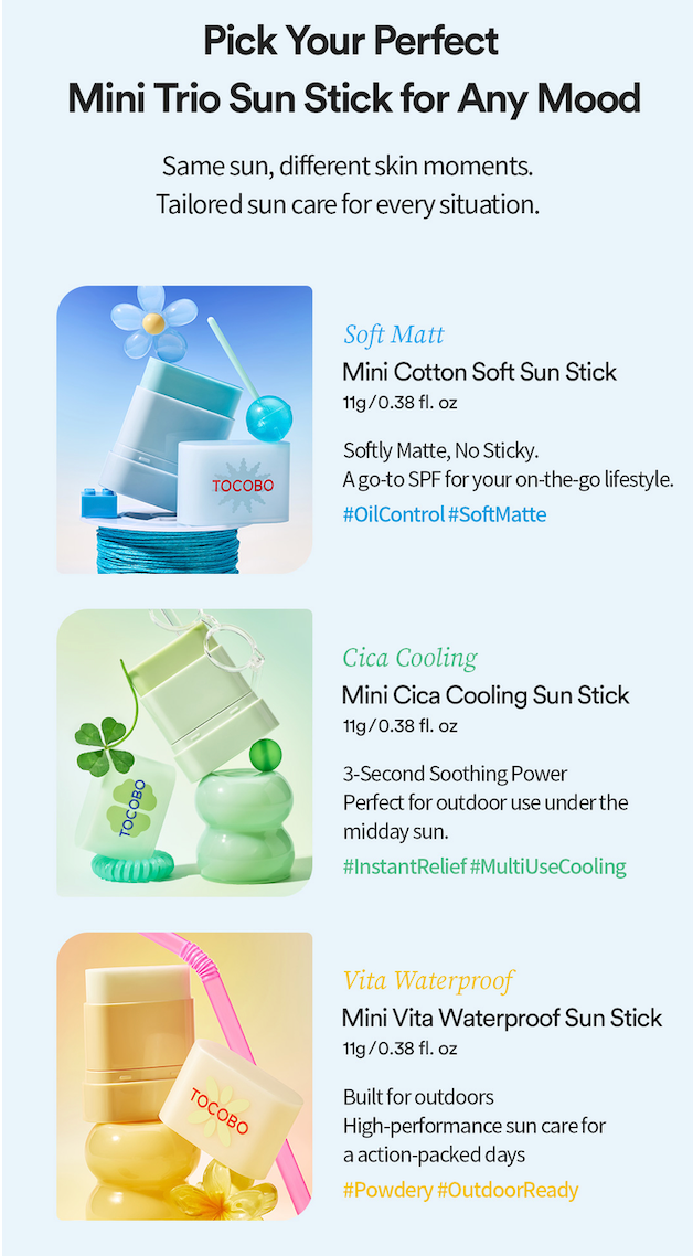 Mini Sun Stick SPF50+ PA++++, 3 types