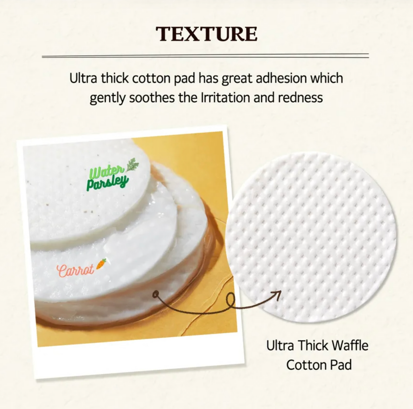 Carrot Carotene Calming Water Pad, 60 pads